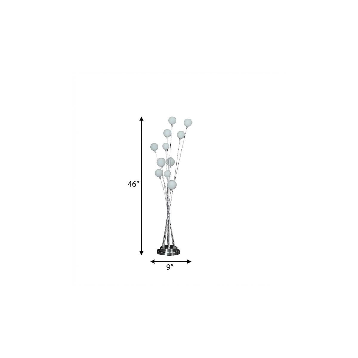 46" Chrome Multi Light LED Novelty Floor Lamp - Lighting