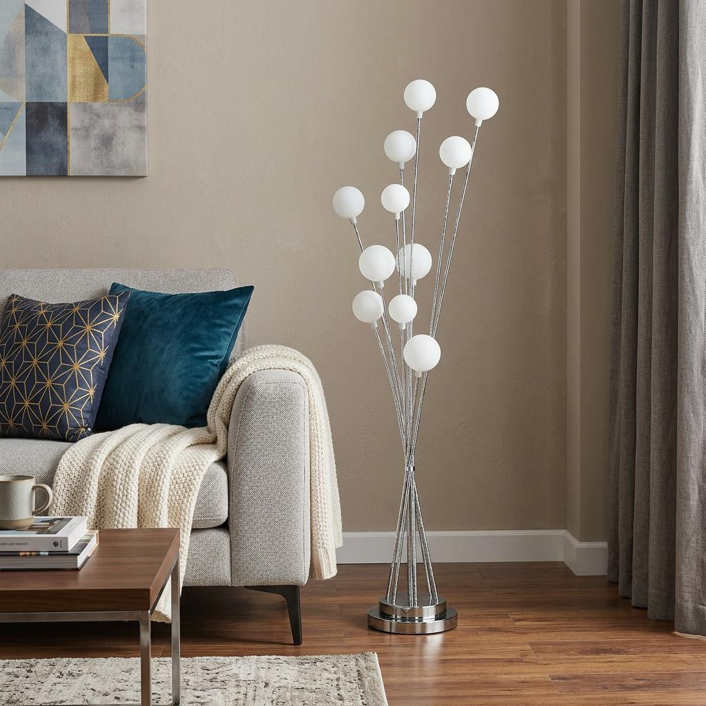 46" Chrome Multi Light LED Novelty Floor Lamp - Lighting