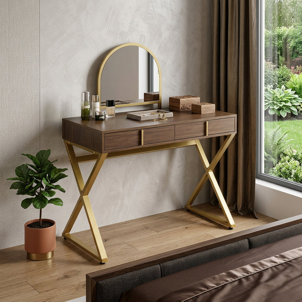 42" Vanity Table with Mirror - Living Room