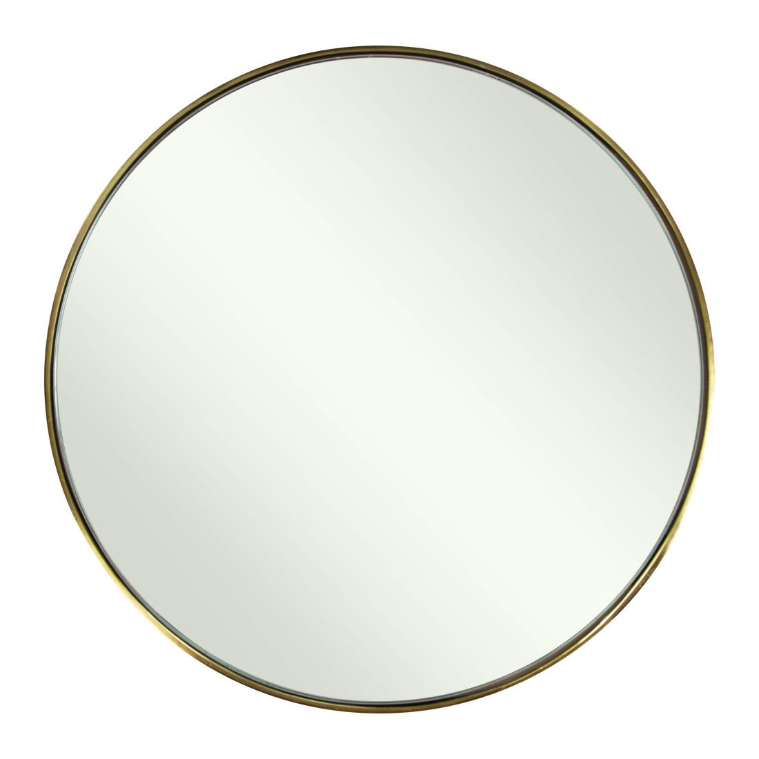 20" Gold and Black Mirrored Glass and Iron Round End Table - Living Room