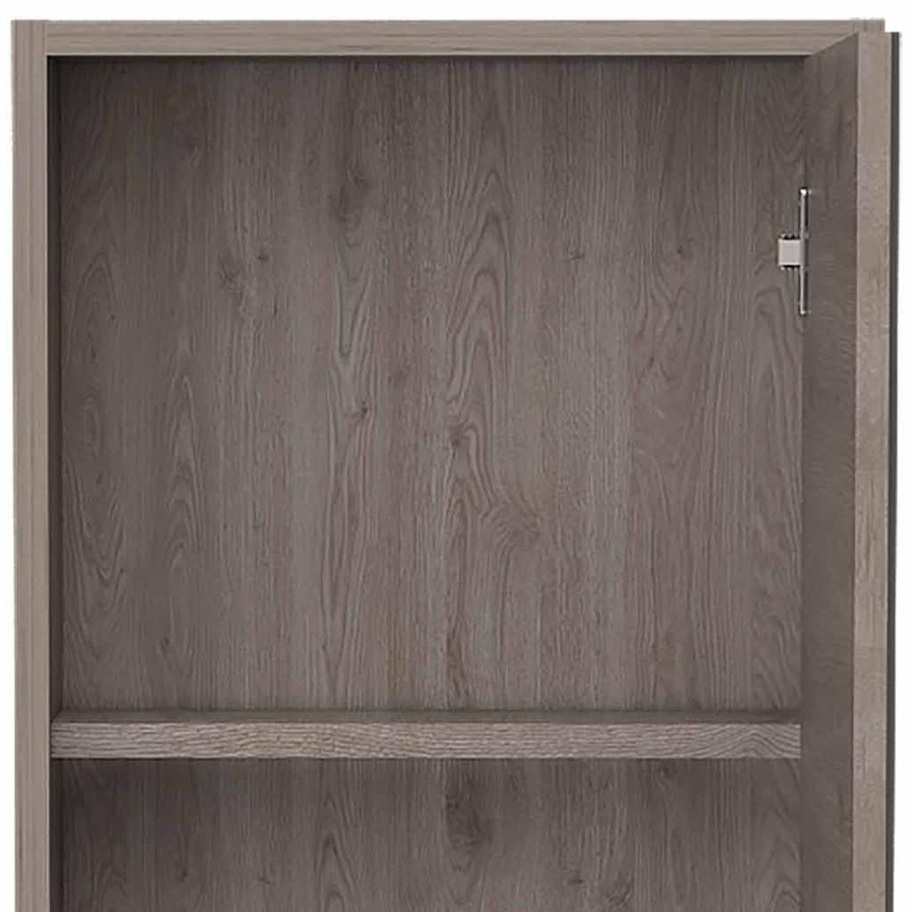 18" Light Gray Wood Floating Double Door Bathroom Vanity And Medicine Cabinet With Mirror - Bed & Bath