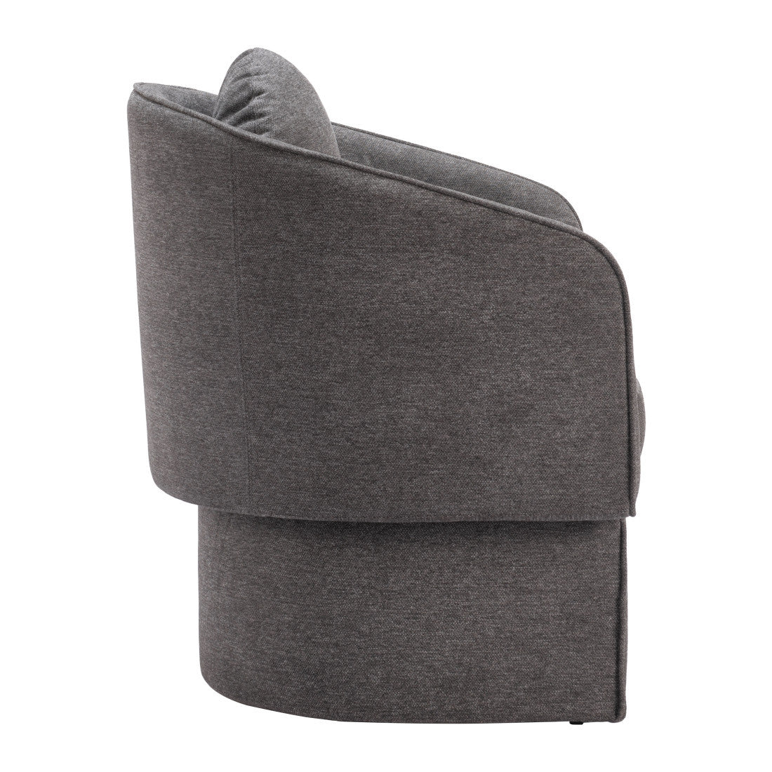 28" Gray Upholstered Club Chair And Toss Pillow - Living Room