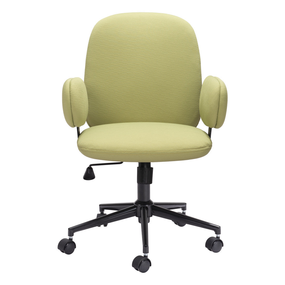 Green and Black Adjustable Height Swivel Rolling Office Chair - Office