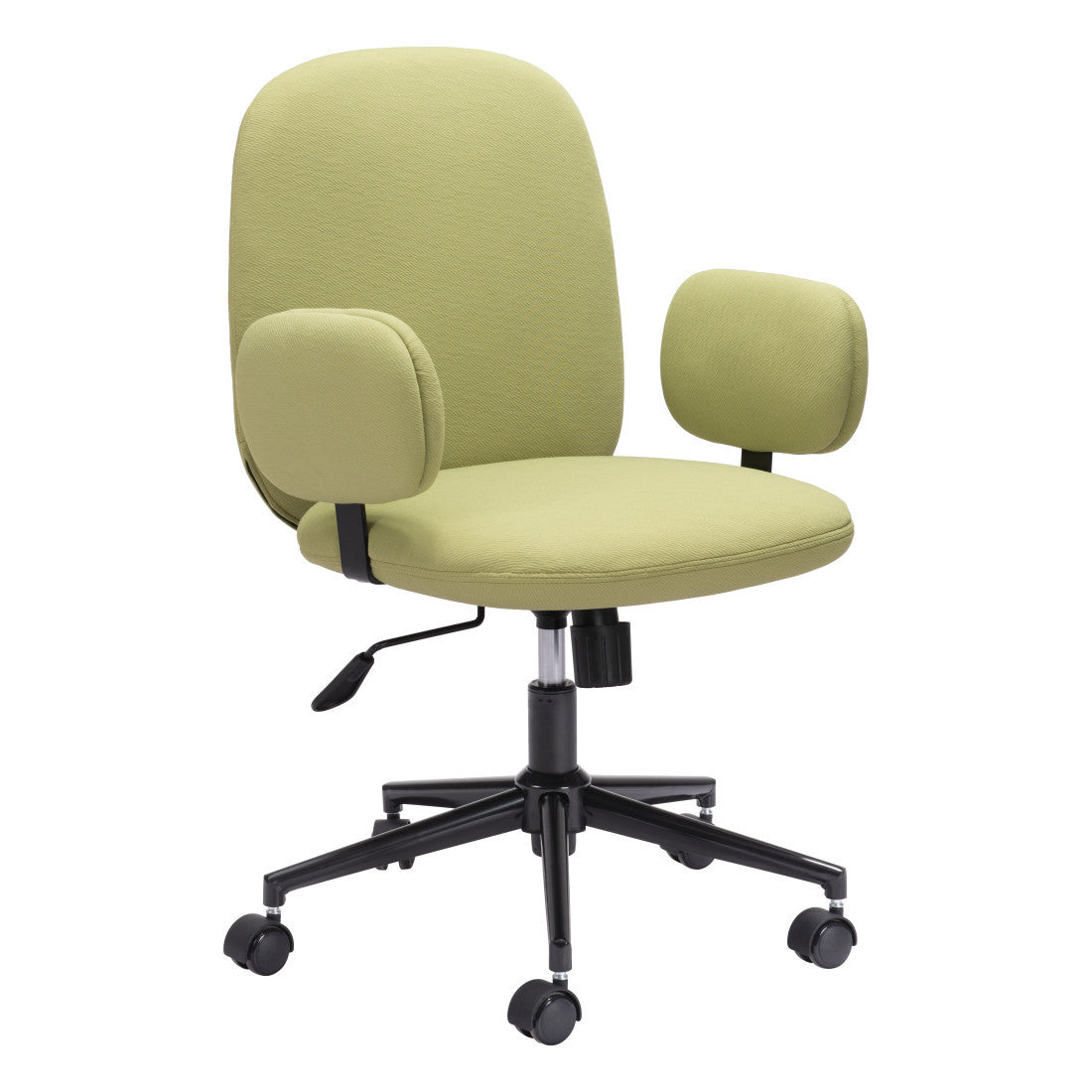 Green and Black Adjustable Height Swivel Rolling Office Chair - Office