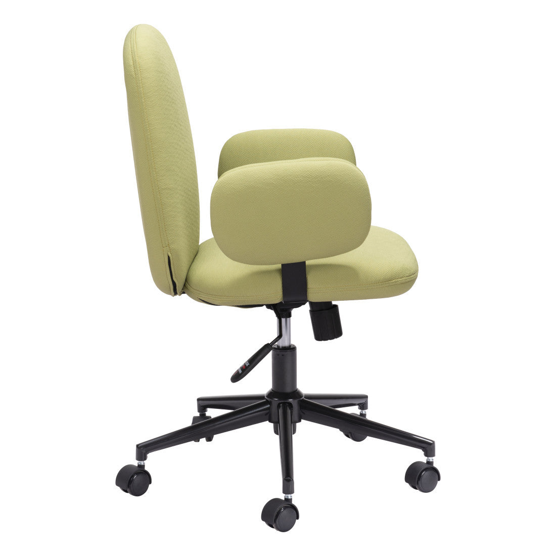 Green and Black Adjustable Height Swivel Rolling Office Chair - Office