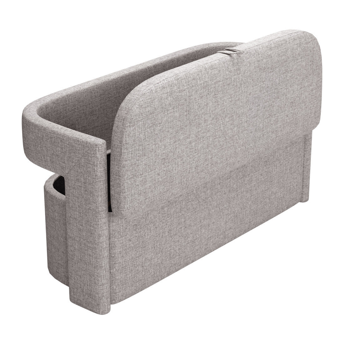 55" Gray Fabric Upholstered Storage Bench With Flip Top - Living Room