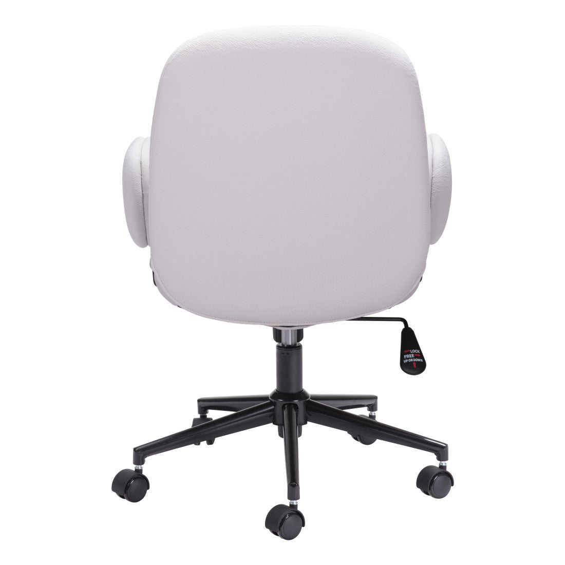 Beige and Black Adjustable Height Swivel Rolling Office Chair - Office
