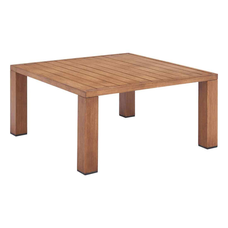 32" Natural Aluminum Square Coffee Table - Living Room