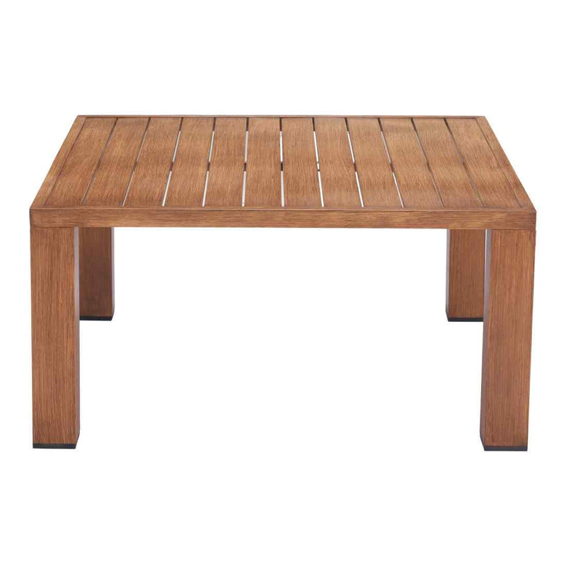 32" Natural Aluminum Square Coffee Table - Living Room