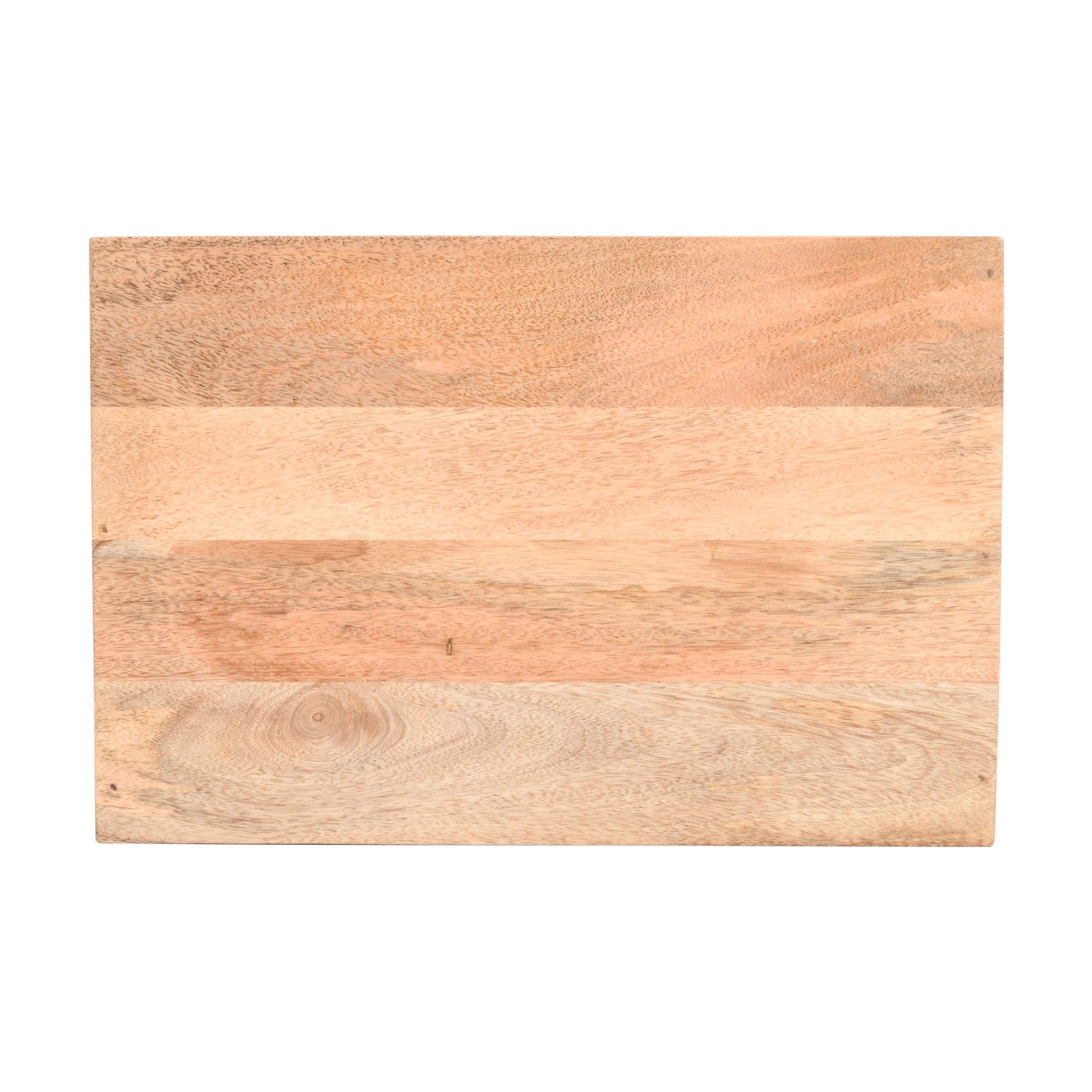 Natural solid wood nightstand drawer front panel with visible grain texture.