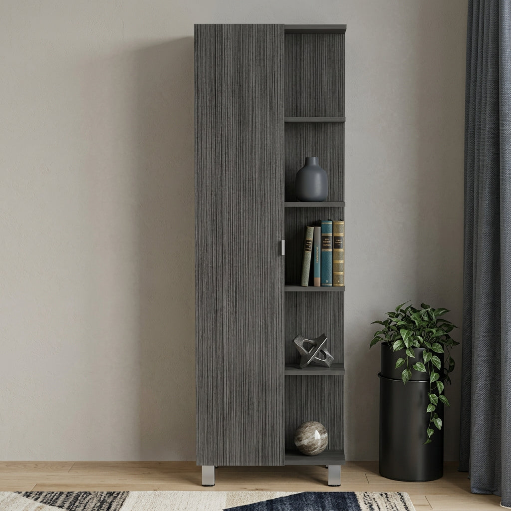 20" Gray Wood Accent Cabinet With Single Door - Kitchen & Dining