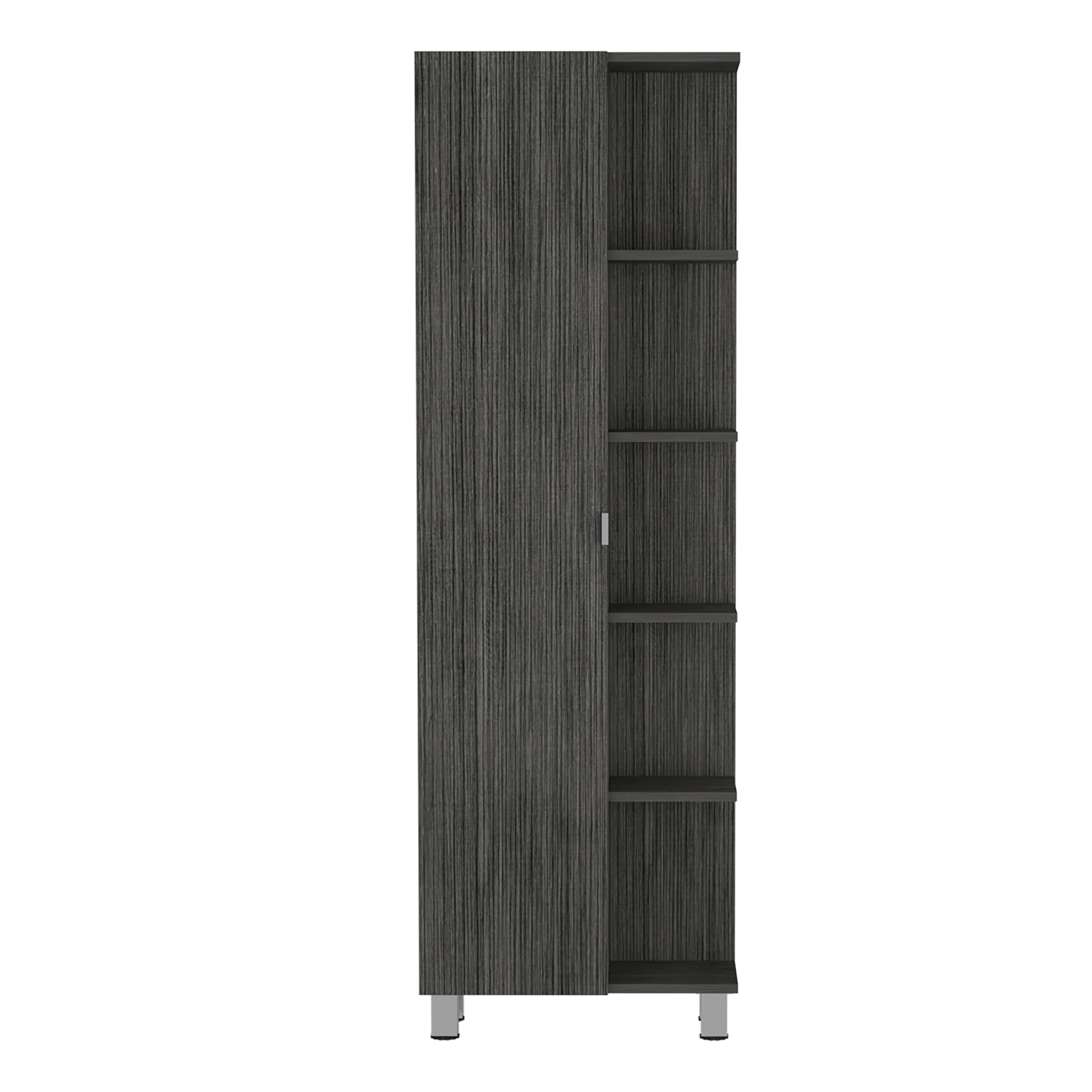 20" Gray Wood Accent Cabinet With Single Door - Kitchen & Dining