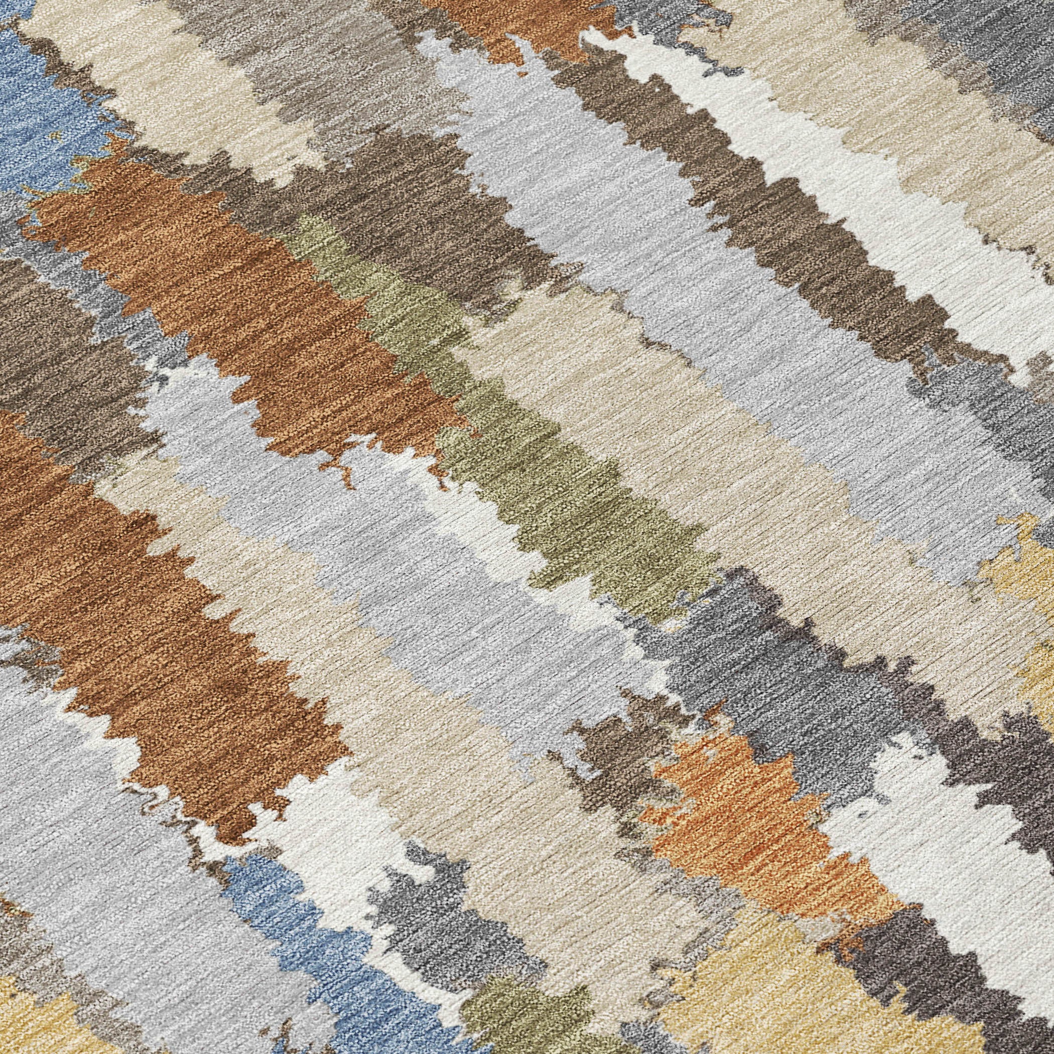 3' X 5' Chocolate And Beige Striped Washable Indoor Outdoor Area Rug - Sports & Outdoor