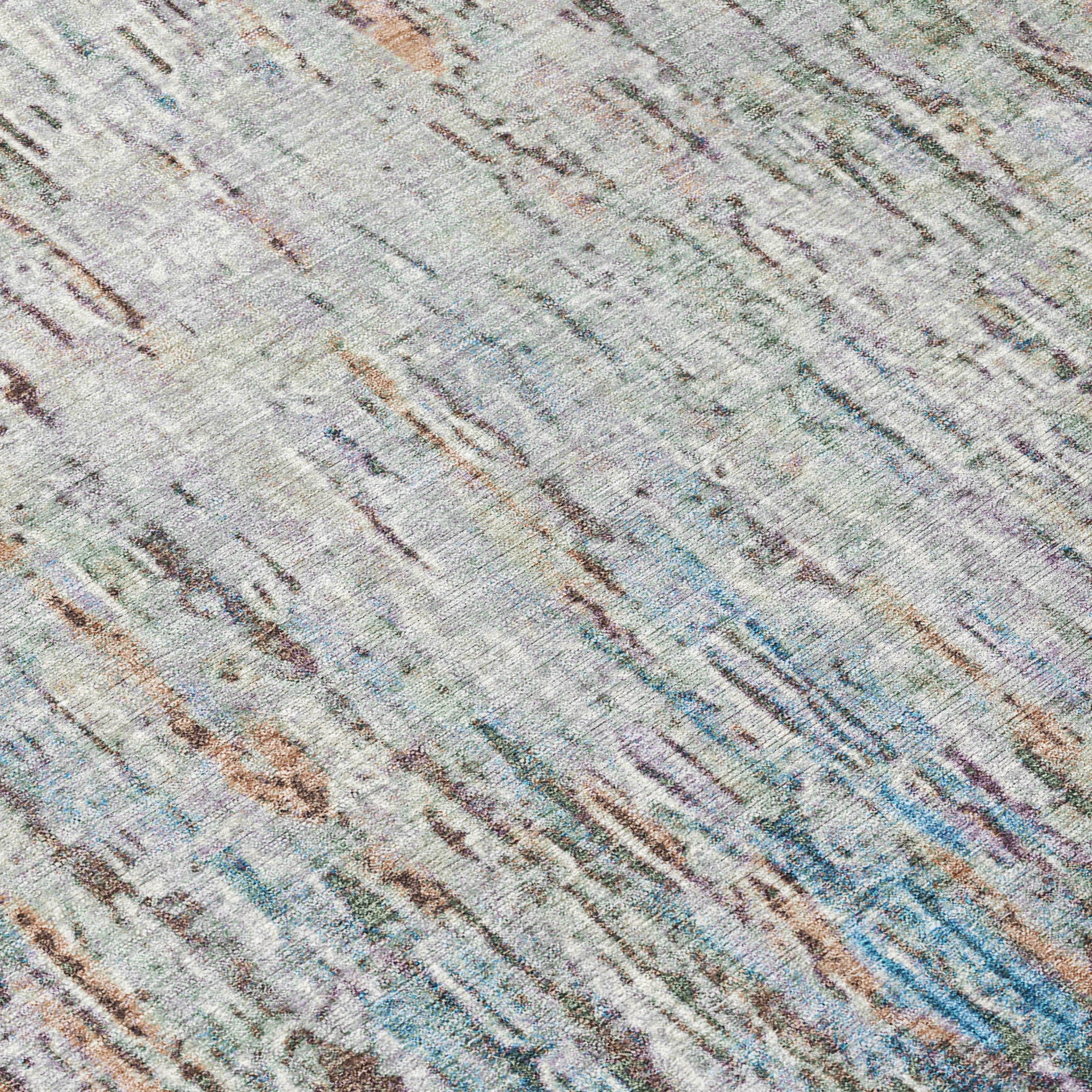 10' X 14' Green And Gray Striped Washable Indoor Outdoor Area Rug - Sports & Outdoor