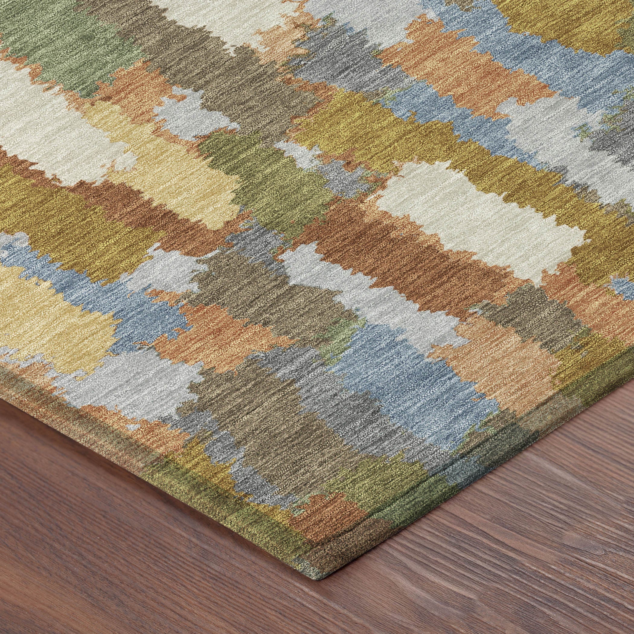 10' X 14' Copper And Chocolate Striped Washable Indoor Outdoor Area Rug - Sports & Outdoor
