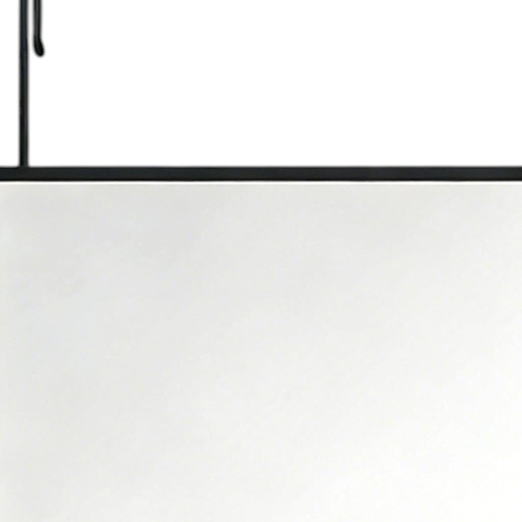 47" Black Aluminum Over the Door Framed Accent Mirror - Bed & Bath