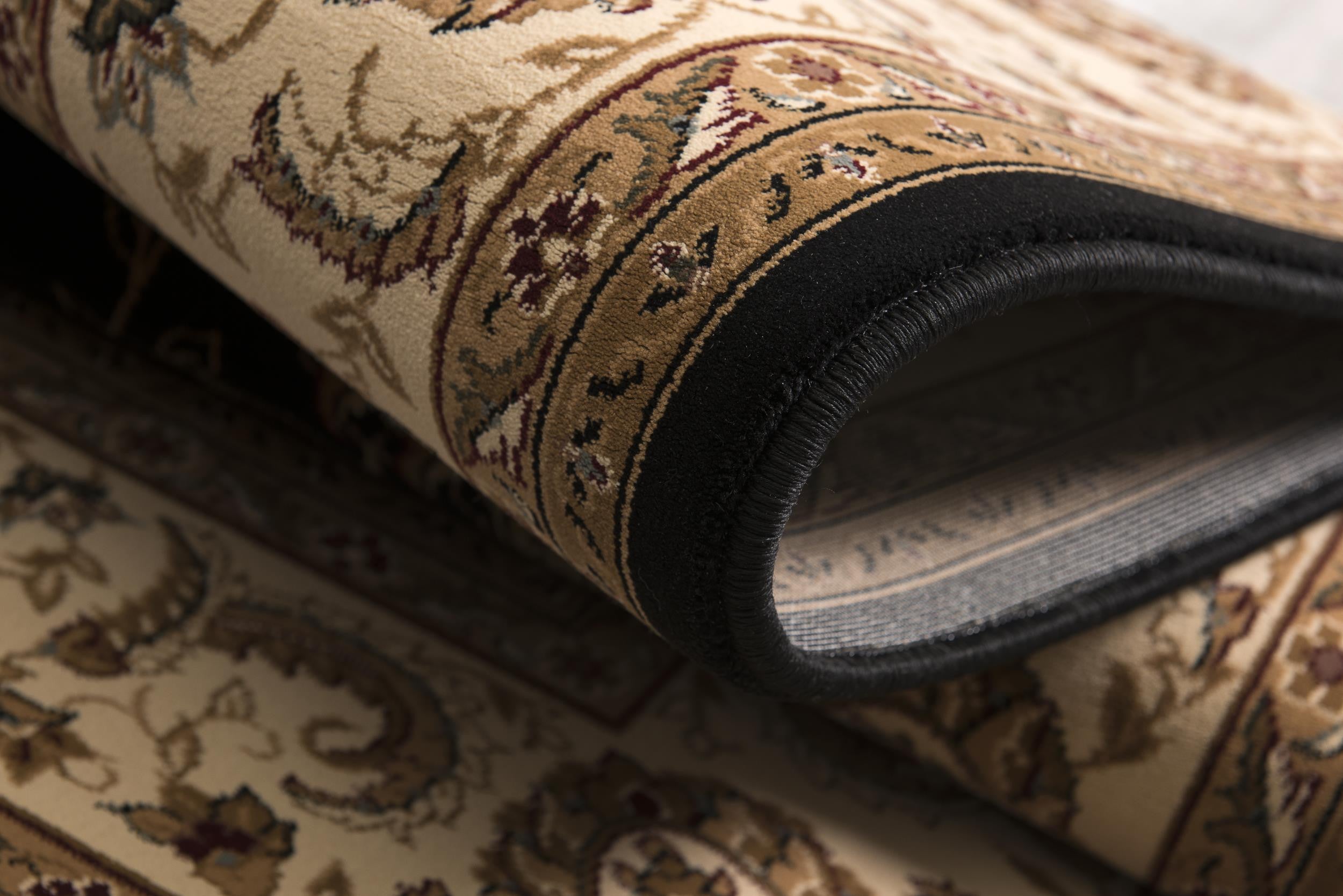20' Black And Ivory Oriental Runner Rug - Home & Garden