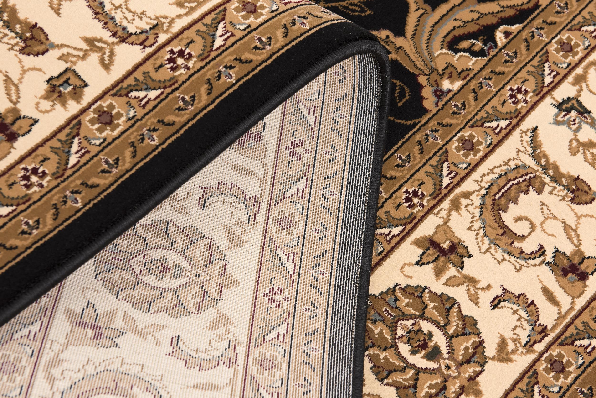 20' Black And Ivory Oriental Runner Rug - Home & Garden