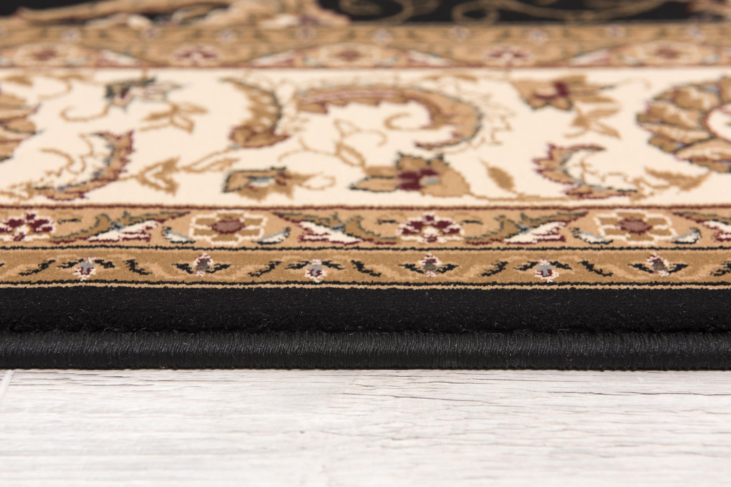 20' Black And Ivory Oriental Runner Rug - Home & Garden