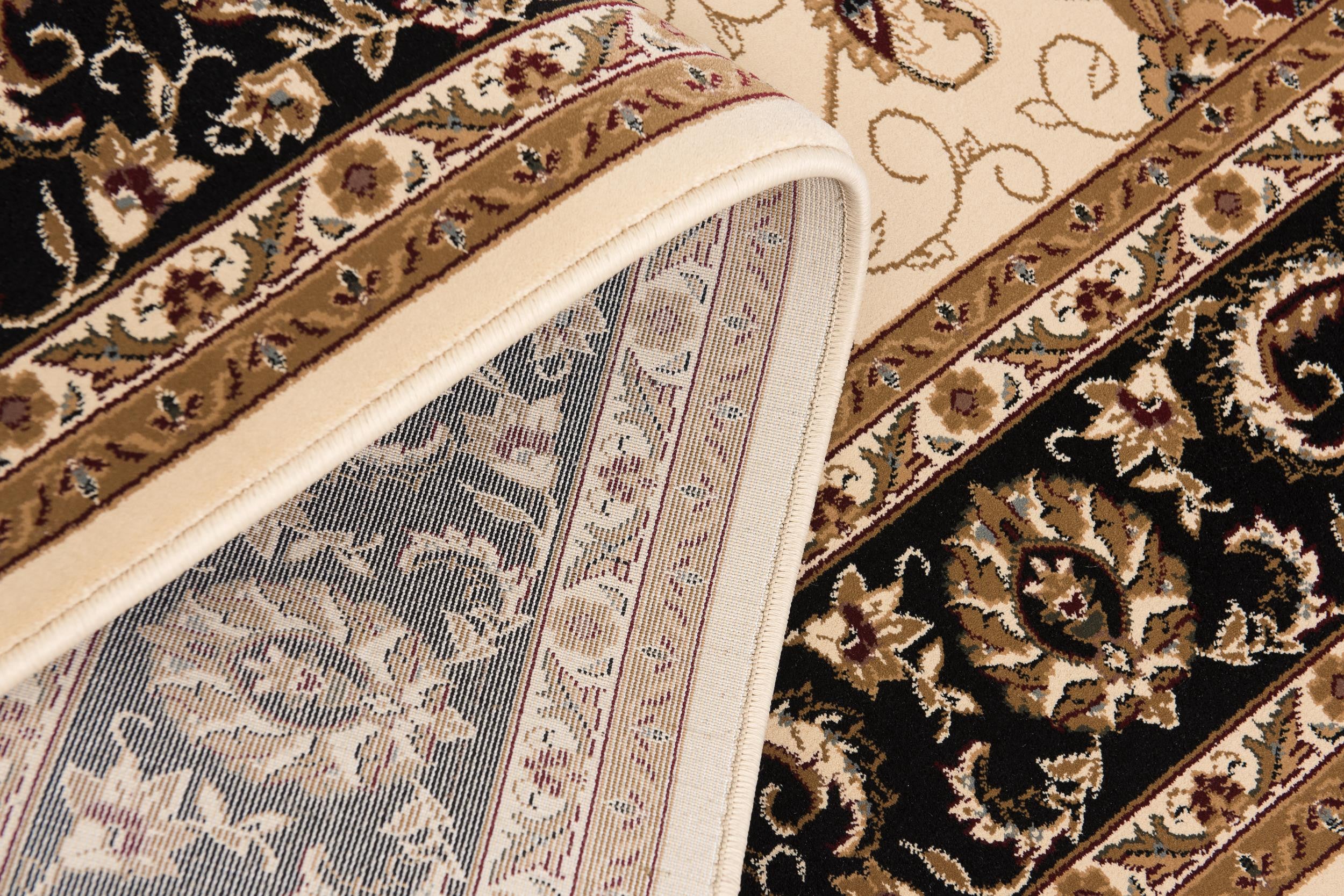 10' Black And Ivory Oriental Runner Rug - Home & Garden