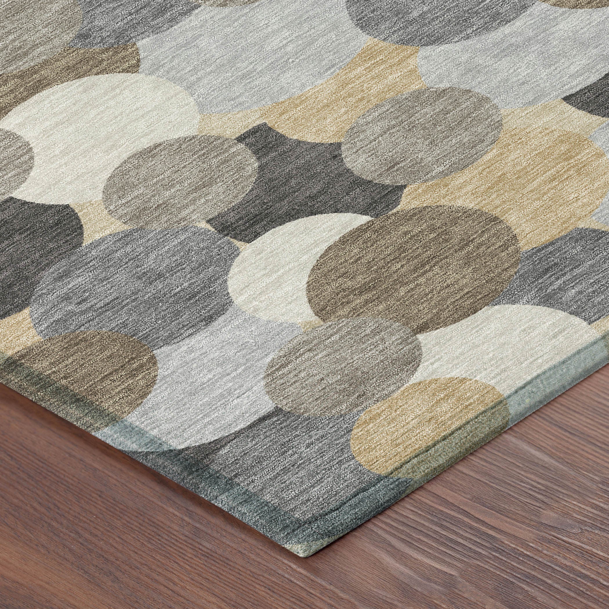 3' X 5' Gray And Chocolate Geometric Washable Indoor Outdoor Area Rug - Sports & Outdoor