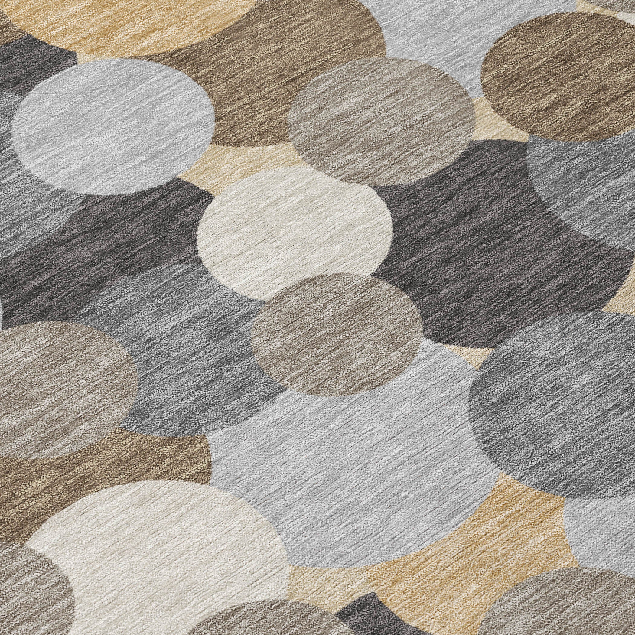 3' X 5' Gray And Chocolate Geometric Washable Indoor Outdoor Area Rug - Sports & Outdoor
