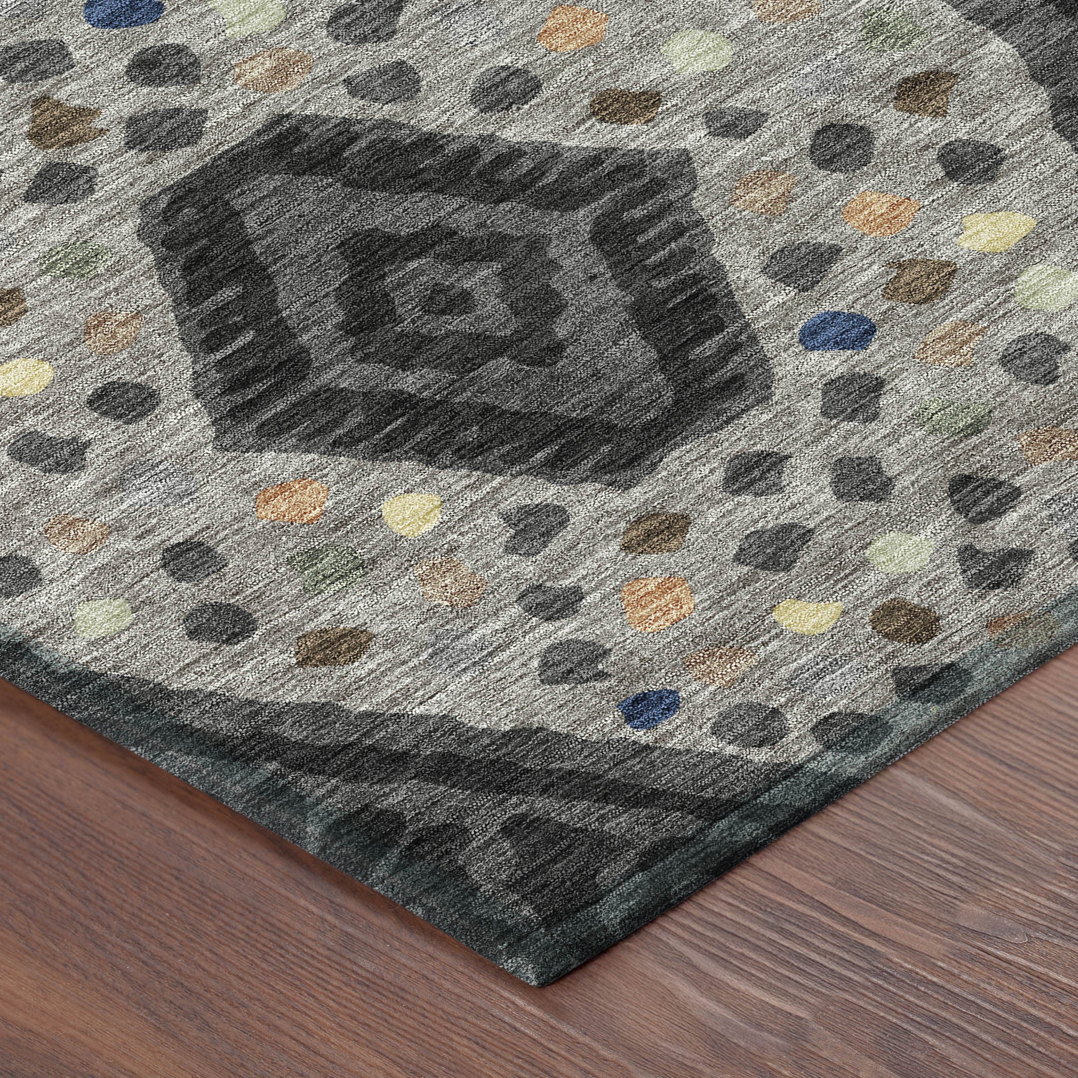 3' X 5' Charcoal And Gray Tribal Washable Indoor Outdoor Area Rug - Sports & Outdoor