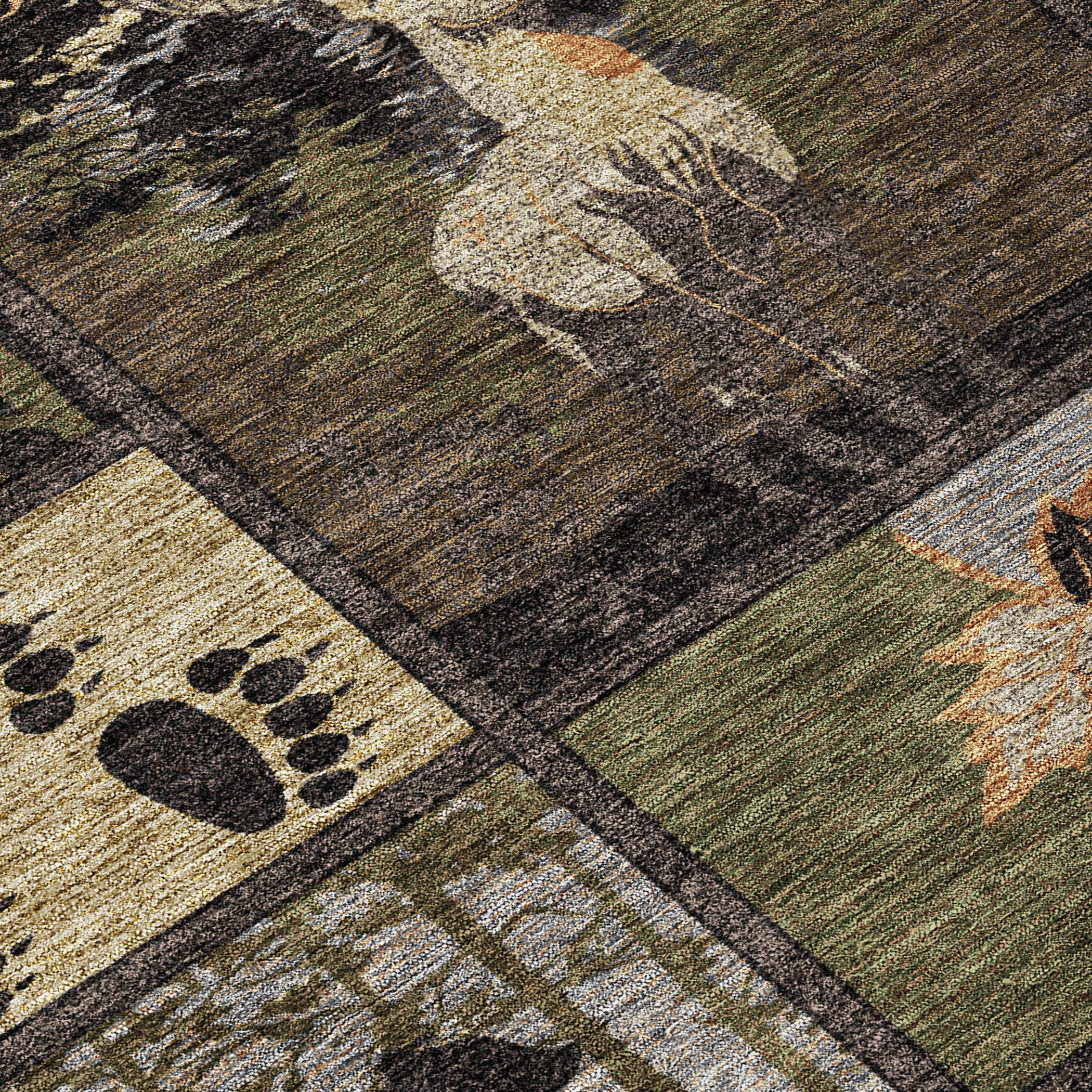 3' X 5' Black And Brown Bear Washable Indoor Outdoor Area Rug - Sports & Outdoor