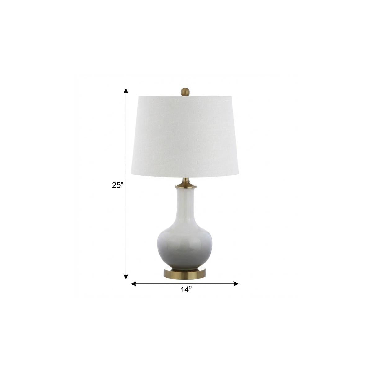 25" Gold Novelty Table Lamp With Drum Shade - Lighting