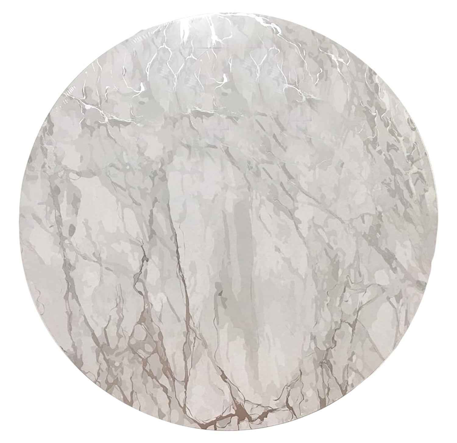 15" X 15" Silver And Gray Abstract Round Placemats