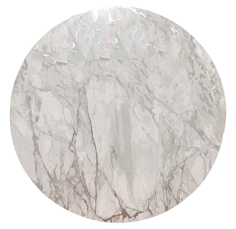 15" X 15" Silver And Gray Abstract Round Placemats