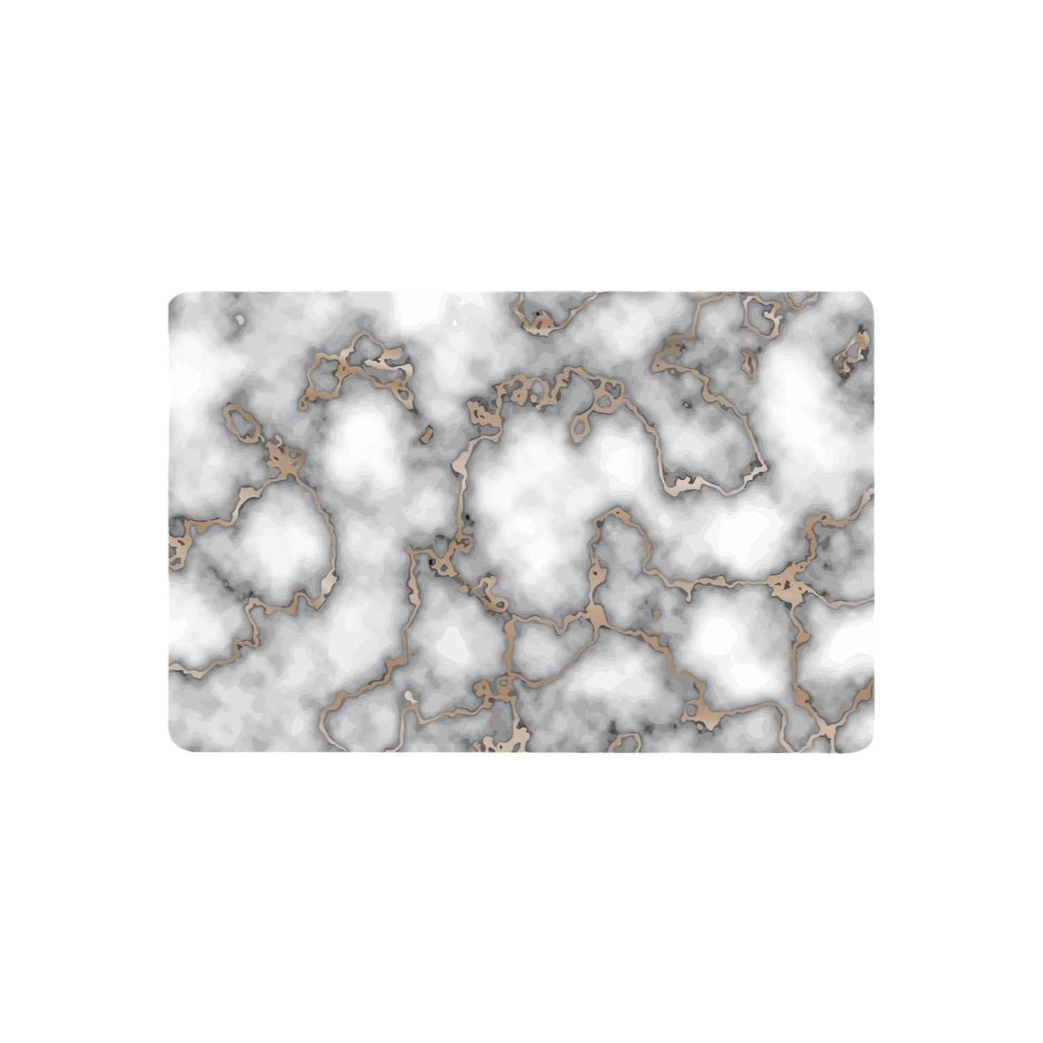 12" X 18" Gray And Gold Abstract Agglomerated cork Placemats