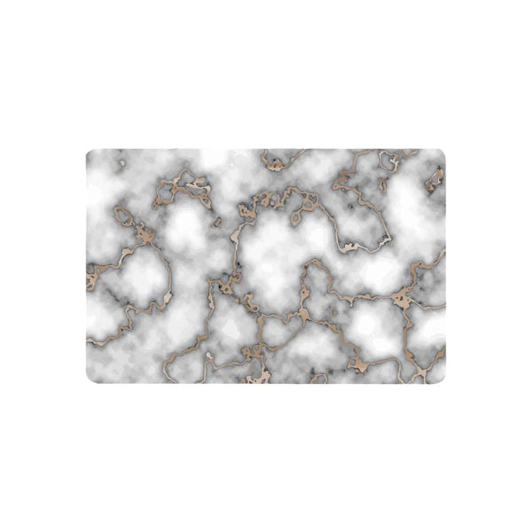 12" X 18" Gray And Gold Abstract Agglomerated cork Placemats