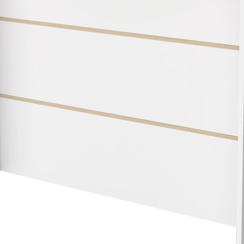 White and Natural 47" Kitchen Island With Storage - Kitchen & Dining