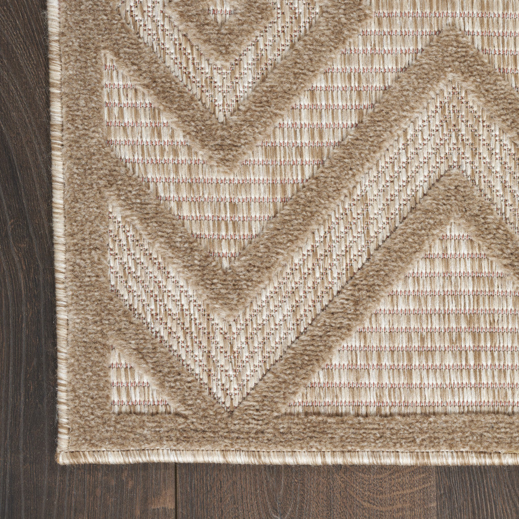 7' X 10' Beige Indoor Outdoor Area Rug - Outdoor