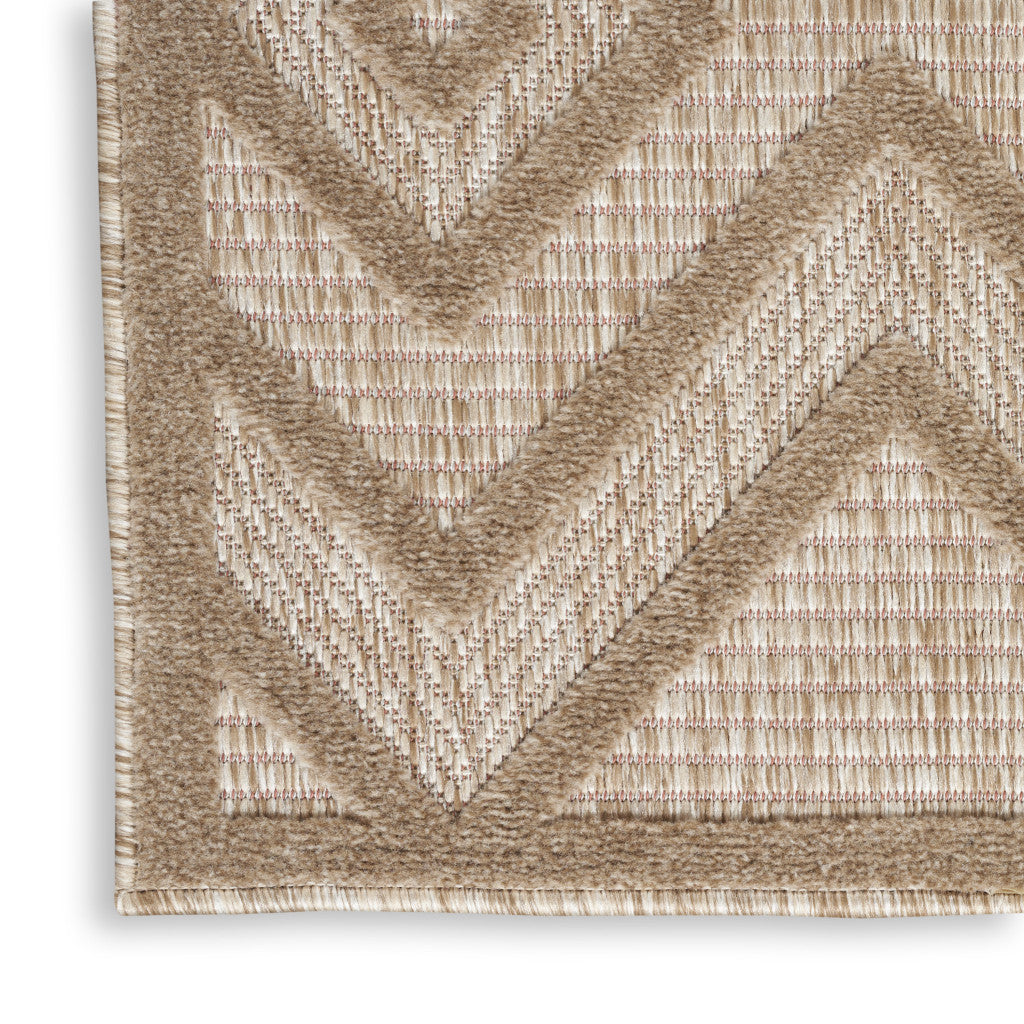 7' X 10' Beige Indoor Outdoor Area Rug - Outdoor
