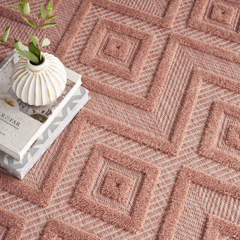 8' X 10' Orange Indoor Outdoor Area Rug