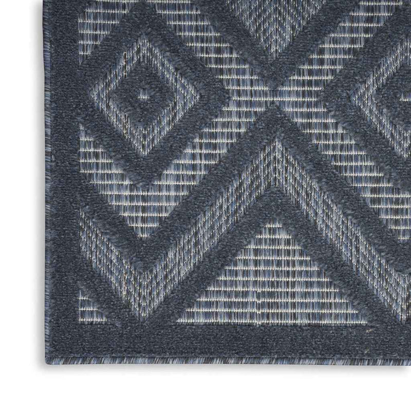 8' X 10' Navy Blue Indoor Outdoor Area Rug