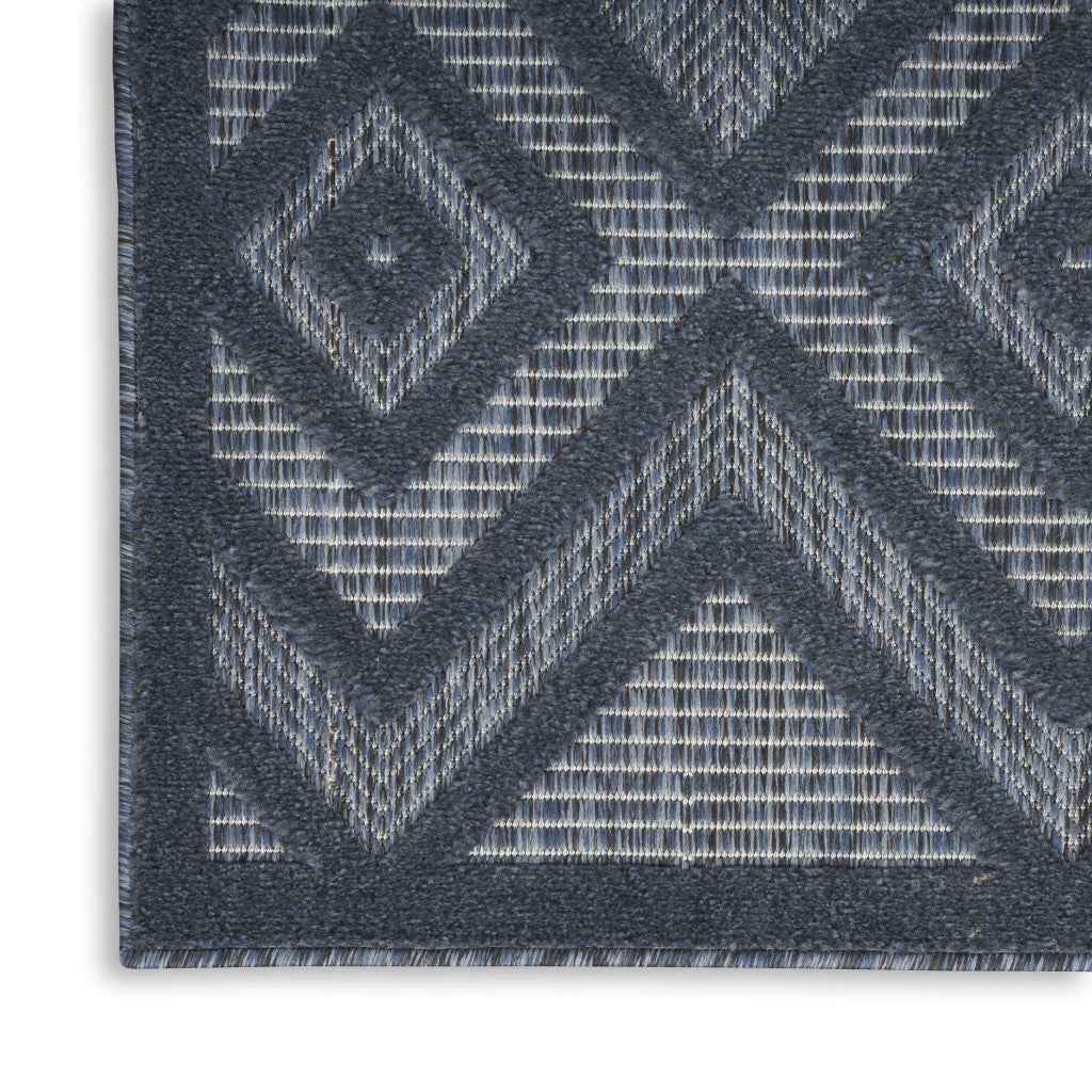 9' X 12' Navy Blue Indoor Outdoor Area Rug