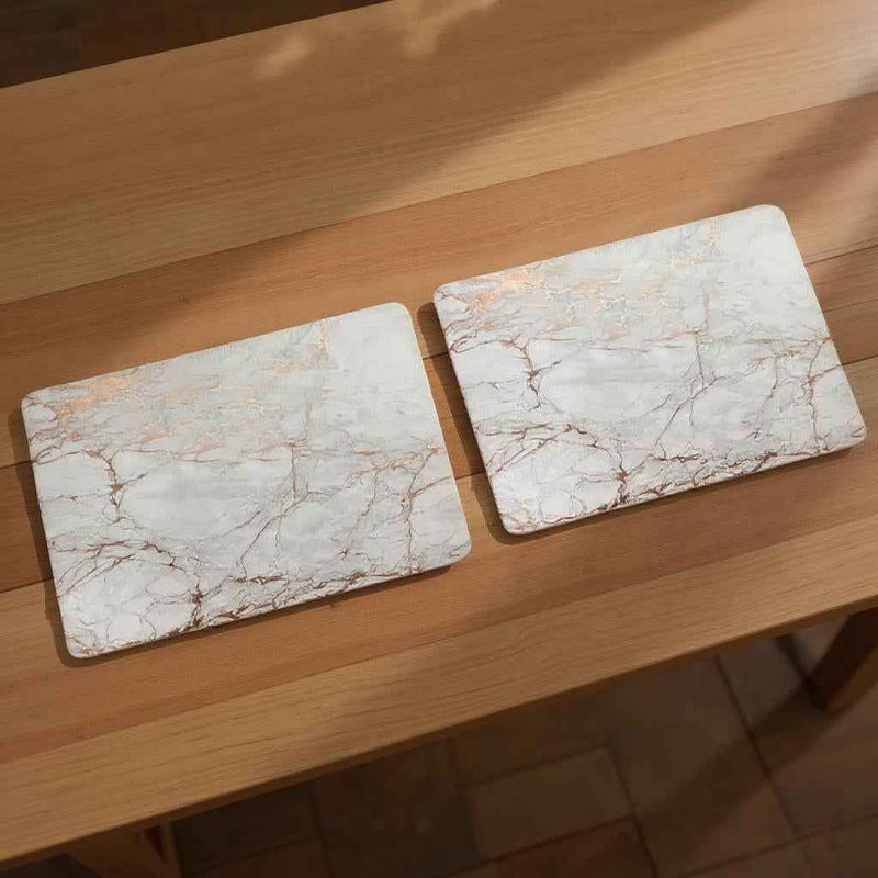 12" X 18" Gold And Silver Abstract Agglomerated cork Placemats