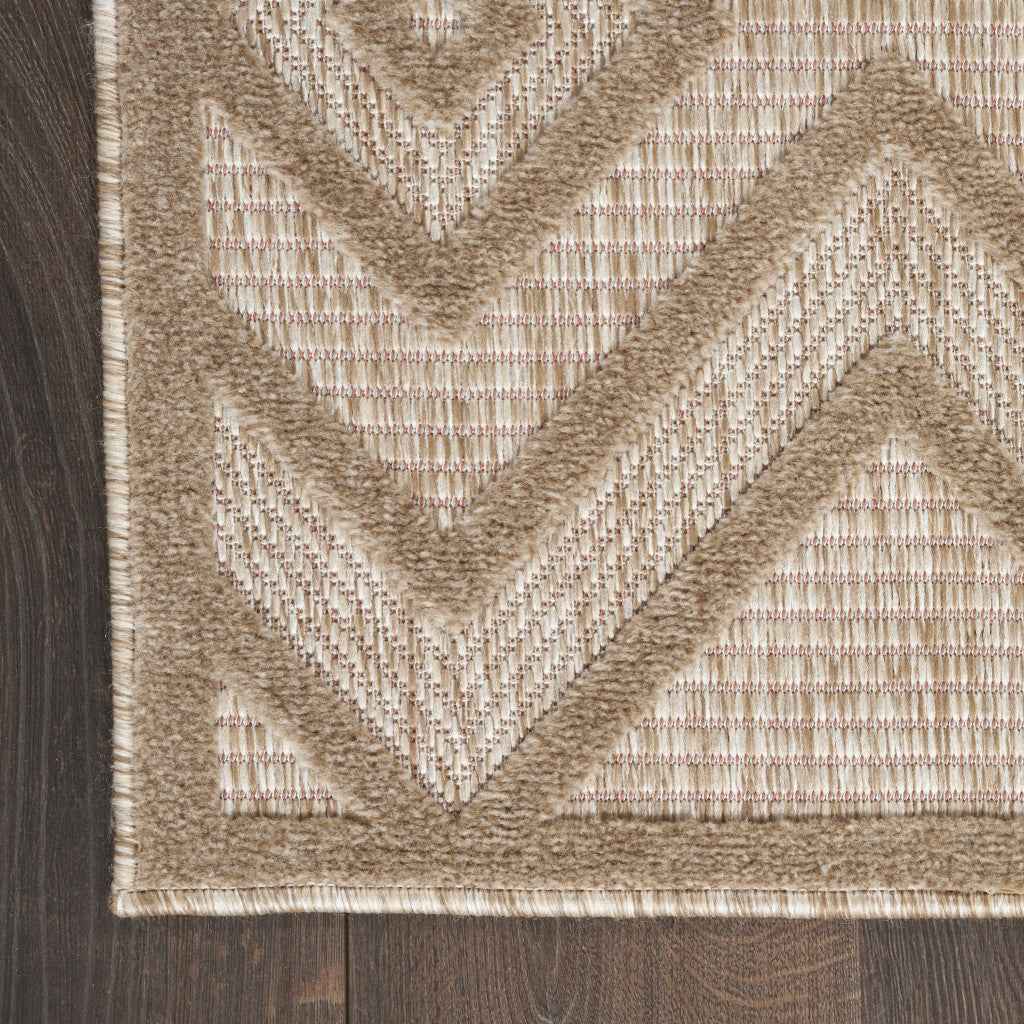 8' X 10' Beige Indoor Outdoor Area Rug