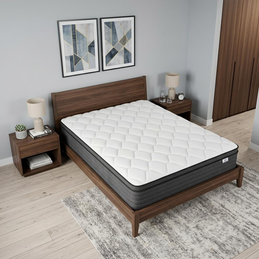 10" Queen Foam Medium Hybrid Mattress - Bed & Bath