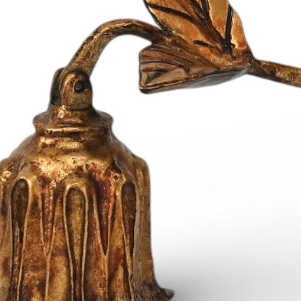 2" Gold Cast Iron Hand Painted Tabletop Sculpture - Home & Garden