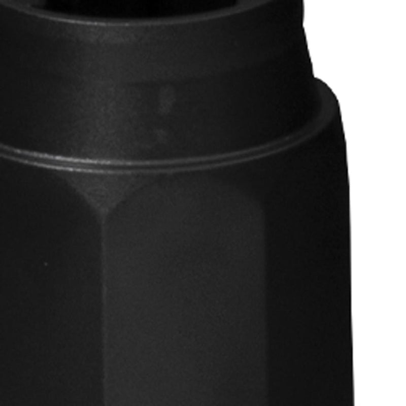 Black adjustable umbrella collar with ridged texture and top opening