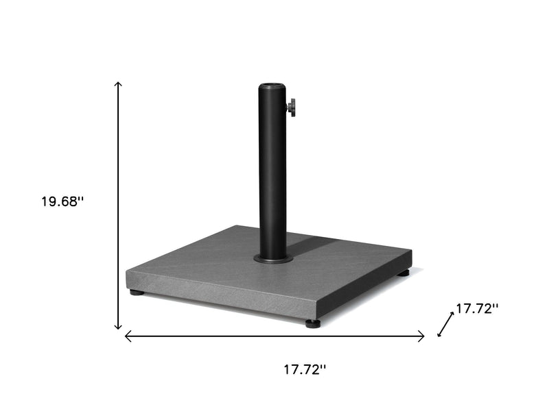 Fillable umbrella base, 17.72 in square and 19.68 in tall