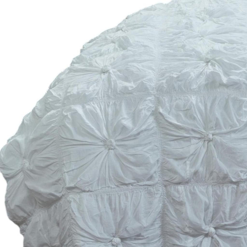 86" X 68" White Geometric Cotton Quilt - Bed & Bath