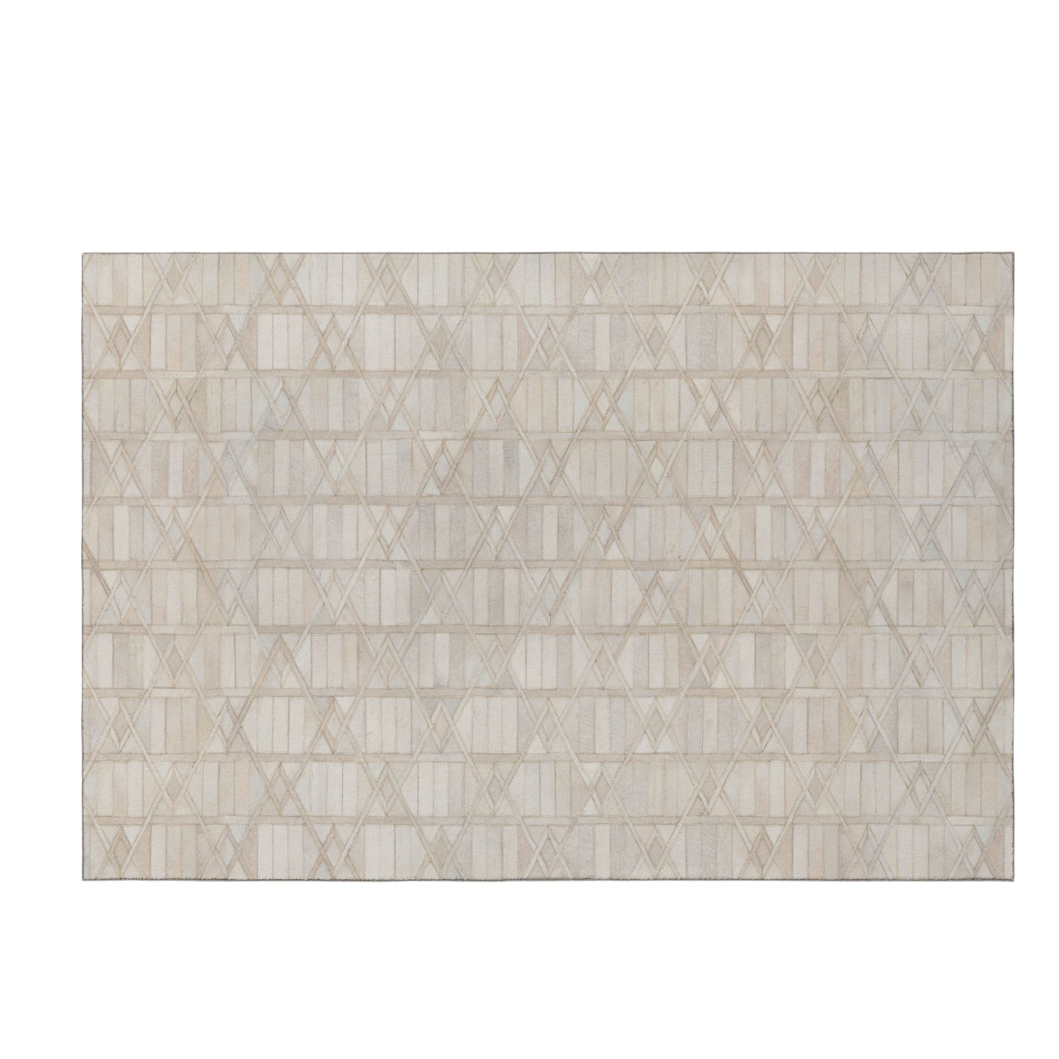 3' X 5' Ivory And Beige Diamond Washable Area Rug With UV Protection - Home & Garden