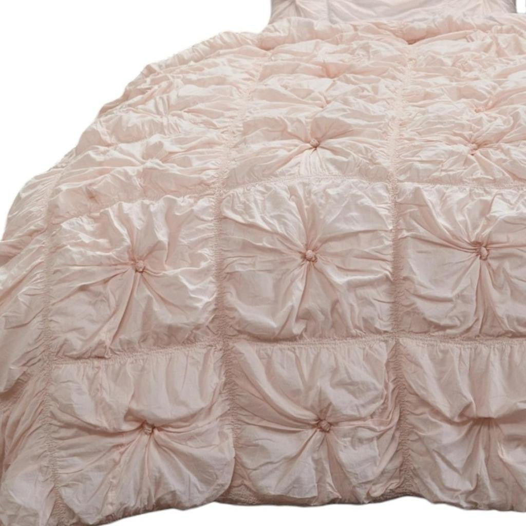 Pink Twin Cotton Blend Washable Polyester Down Alternative Comforter Set With Sham - Bed & Bath