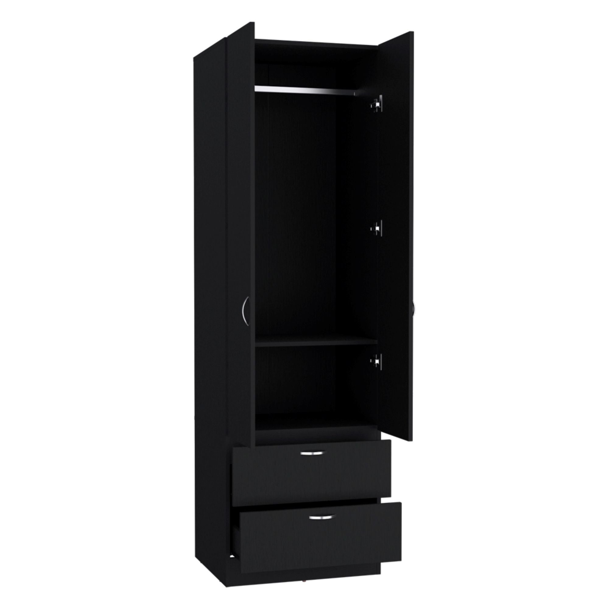 19" Black Wood Corner Accent Chest - Kitchen & Dining