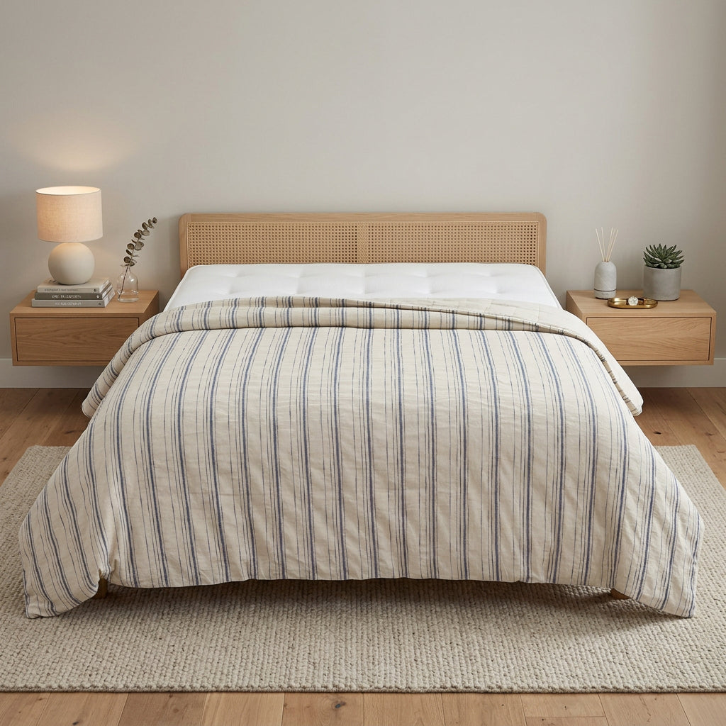 Natural Queen Linen Dry Clean Only Polyester Duvet Cover - Bed & Bath
